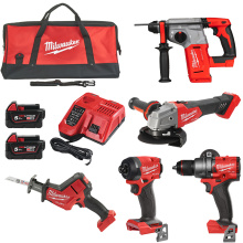 PACK 5 OUTILS MILWAUKEE M18FPP5AE 18V/5A + PADDLE COMPRENANT :